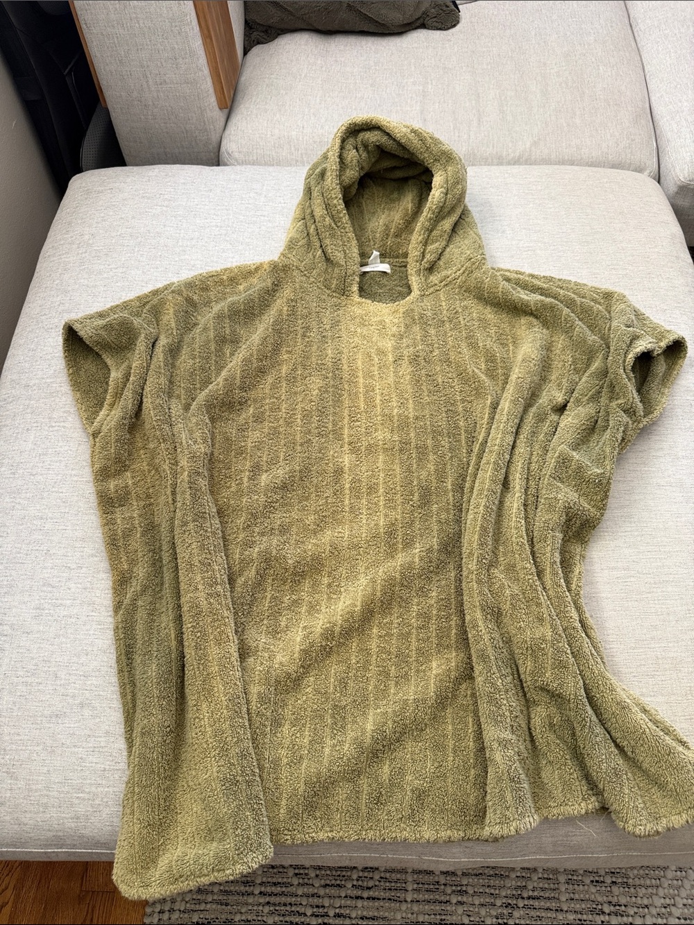 Mikoh Olive Hooded Towel Poncho